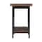 Alaterre Furniture Pomona Metal and Wood End Table AMBA0120 - alternate 3